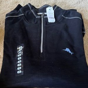 Tommy bahama black men's shirt with light blue dolphin size 3xl with tags